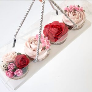 Floral Buttercream 4 Cupcakes Box Deluxe