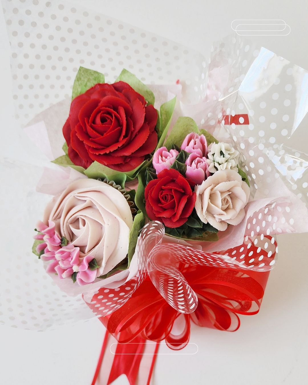 Floral Buttercream 3 Cupcakes Bouquet