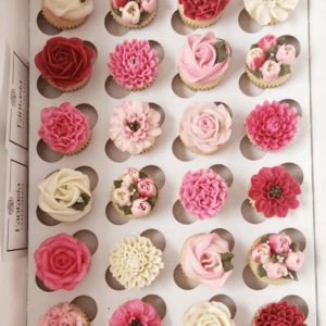 24 Mini Floral Buttercream Cupcakes